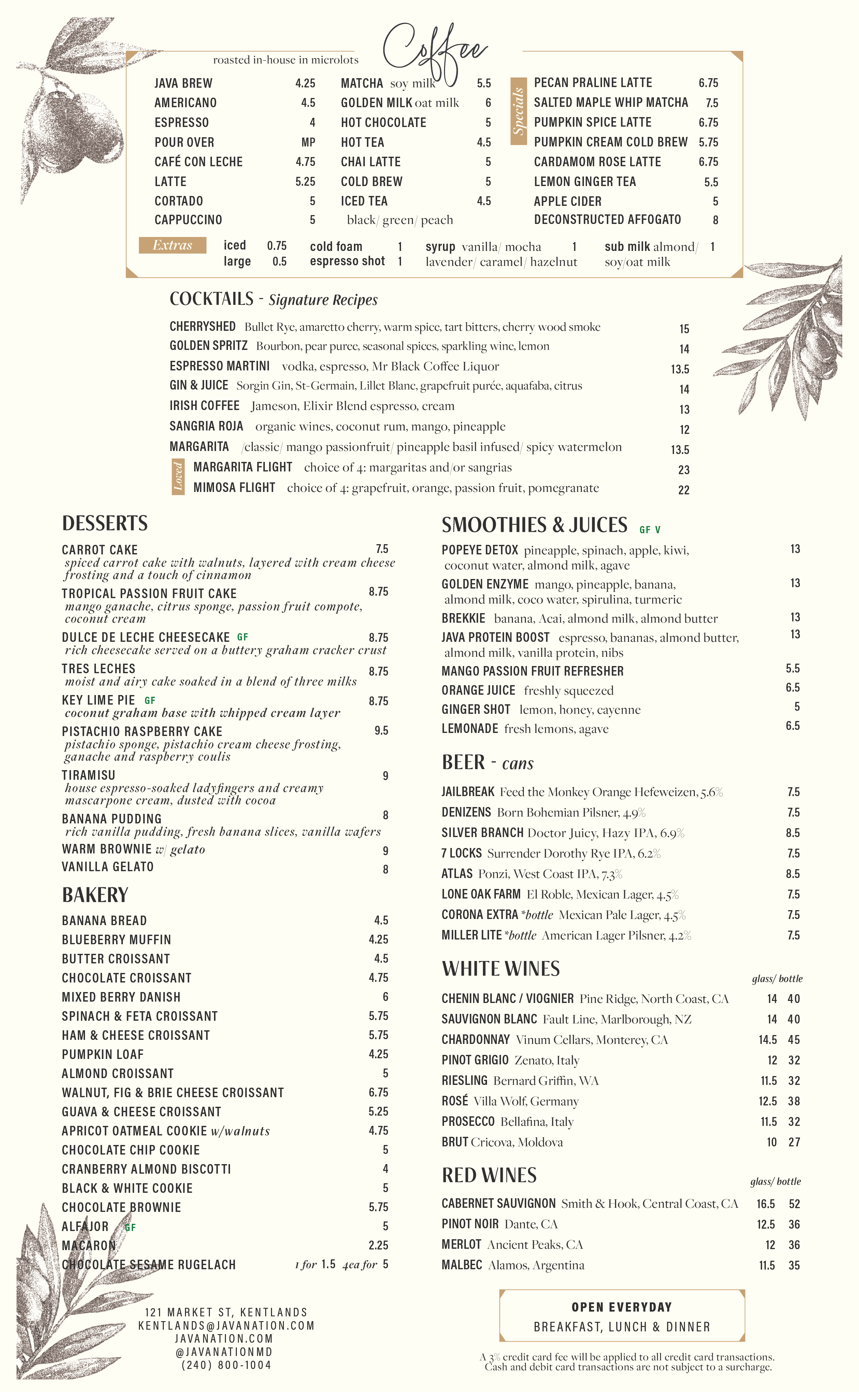 Kentlands Menu - Page 2